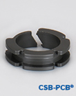 PCB Plastic clip bearings, opening flange