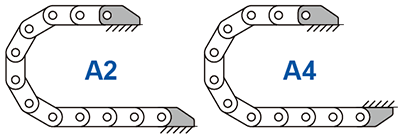 Micro cable chains mounting bracket installation optional