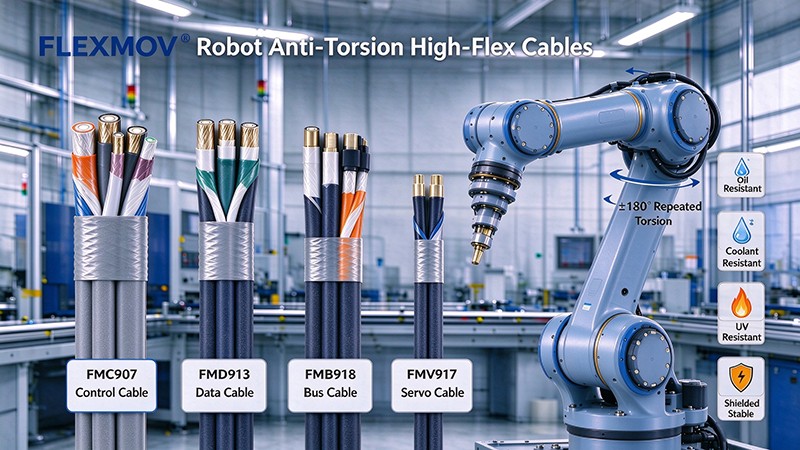 Robot cables High flexible cable for robots